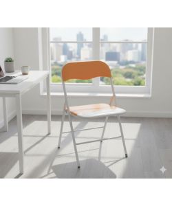 Cosma Sedia Pieghevole Slim Arancio 44x45x79 cm per Ufficio e Campeggio