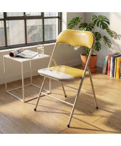 Cosma Sedia Pieghevole Slim Gialla 44x45x79 cm per Ufficio e Campeggio