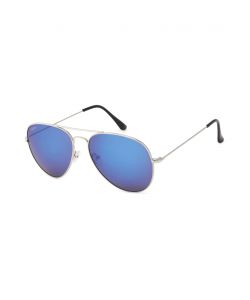Gian Marco Venturi Occhiali Sole Goccia Argento-Azzurro Specchio Unisex