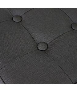 Cosma Pouf Contenitore Quadrato 38x38x40 cm Nero in Stoffa