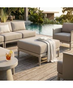 Cosma Seduta Salotto da Giardino con Cuscino Tortora 69x70x42 cm