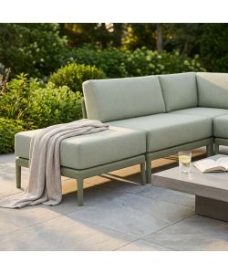 Cosma Seduta per Salotto da Giardino Verde Oliva con Cuscino 69x70x42 cm