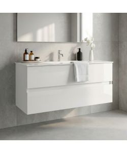 Cosma Bagno Sospeso Riccardo 100 cm Bianco Lucido in Truciolare Bilaminato