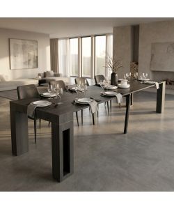 Cosma Tavolo Consolle Allungabile Antracite 45/300 x 90 cm Design Moderno
