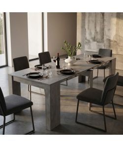 Cosma Tavolo Consolle Allungabile Grigio Effetto Cemento 50/300x90 cm