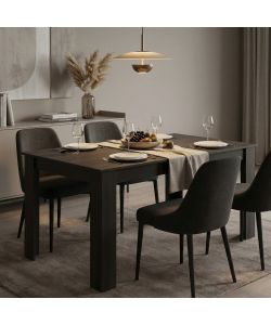 Cosma Tavolo Allungabile Antracite 140/190 x 90 cm Effetto Legno