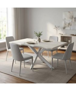 Cosma Tavolo FLOYD Bianco 160x90 cm Effetto Legno Fisso Rettangolare