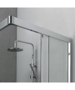 Ferrara Box Doccia Quadrato 70x70 cm Vetro Temperato Cromato Trasparente