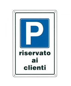 Cartello Parcheggio Clienti 20X 30 Plastica