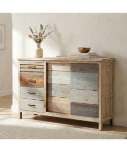 Cosma Mobile Harry - Credenza legno multicolor 4 cassetti 2 ante