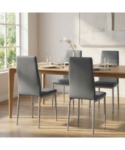 Cosma Sedia da Pranzo Ivy Grigia con Struttura in Metallo cm 53 x 46 x 97
