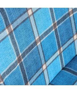 Cosma Sdraio Cipro Carrello Blu Scozzese 155x60x60cm - Relax Esterno