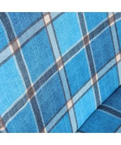 Cosma Sdraio Cipro Carrello Blu Scozzese 155x60x60cm - Relax Esterno