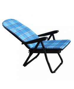 Cosma Sdraio Cipro Carrello Blu Scozzese 155x60x60cm - Relax Esterno