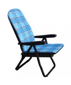Cosma Sdraio Cipro Carrello Blu Scozzese 155x60x60cm - Relax Esterno
