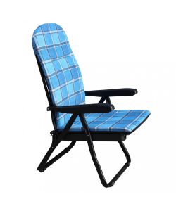 Cosma Sdraio Cipro Carrello Blu Scozzese 155x60x60cm - Relax Esterno