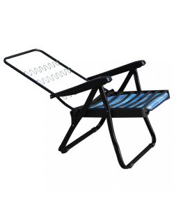 Cosma Sdraio Cipro Carrello Blu Scozzese 155x60x60cm - Relax Esterno