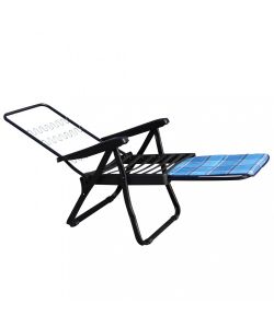Cosma Sdraio Cipro Carrello Blu Scozzese 155x60x60cm - Relax Esterno