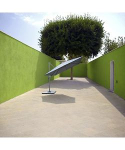 Domo Mea Ombrellone a Palo Laterale 4x3m in Alluminio Ecrù - Protezione Solare 360°