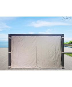 Giardini di maggio Set tende grigio chiaro per pergola 3x4m Solanum Plus