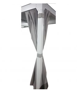 Giardini di maggio Set tende grigio chiaro per pergola 3x4m Solanum Plus