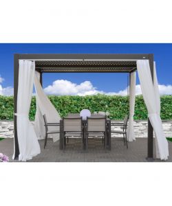 Giardini di Maggio Pergola Bioclimatica Solanum Plus - Antracite Argento - 4x3x2,4 mt