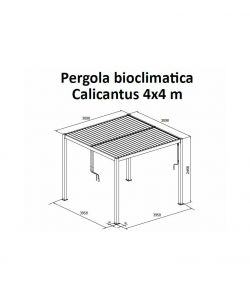 Pergola bioclimatica Calicantus 4x4x h 2,5 mt Bianca