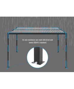 Pergola bioclimatica Calicantus Twin Bianca 7,8 x 4 x H 2,5 m