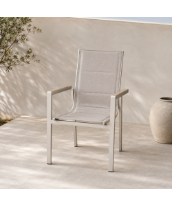 Domo Mea Sedia Teide da Esterno in Polywood Taupe - 64x55x91 cm