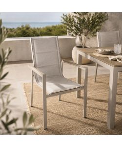 Domo Mea Sedia Teide da Esterno in Polywood Taupe - 64x55x91 cm