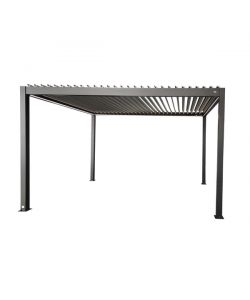 Giardini di Maggio Pergola Bioclimatica motorizzata Quadrifoglio 4x3 m Antracite e Grigio