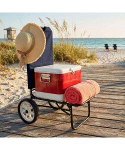 Carrello Sirio Pieghevole Grigio 45x50xH103 cm 30 kg per Spiaggia