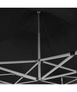 Gazebo richiudibile pieghevole 3 X 3 Nero ricoperto in PVC impermeabile