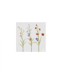 Bouquet artificiale multicolore Panse H.70 - Fiori giallo rosso viola blu