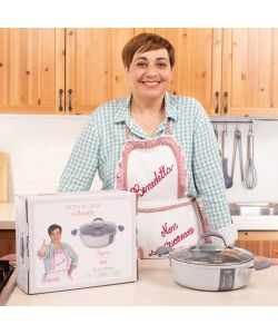 Fatto in casa Benedetta Tegame per Induzione 24 cm con Coperchio