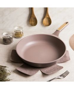 Padella Antiaderente Induzione Taupe 30 cm con Salvapadella