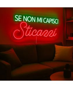 Insegna Luminosa - Se non mi capisci - LED Neon Multicolore 65x34 cm