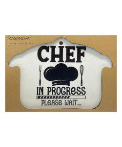 Decorazione Chef in Progress da Appendere - 15x22 cm