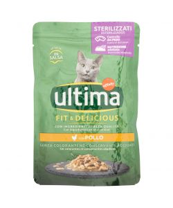 Ultima Cibo Umido per Gatti Sterilizzati Pollo in Salsa 85g