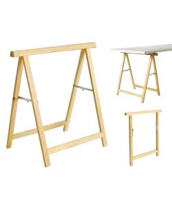 Astigarraga Cavalletto Pieghevole in Pino Grezzo - 73,5 x 37 x 74 cm