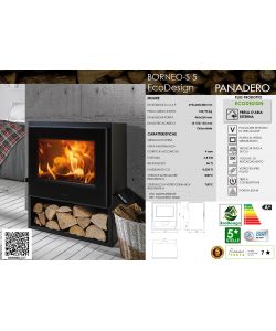 Stufa a legna Borneo 5S Panadero 6,8 kW