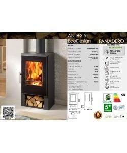 Stufa a legna Andes 5S Panadero 7,6 kW