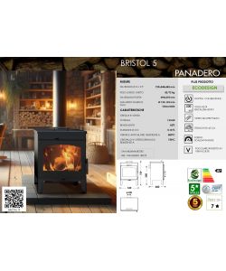 Stufa a legna Bristol 5S Panadero 7,8 Kw