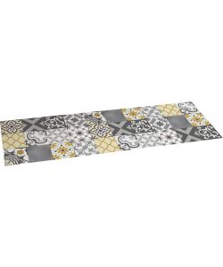 Estores Collection Tappeto Vinile Croma Patch Grigio e Ambra 60x200 cm