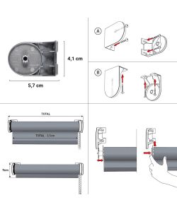 Stor Planet Tenda Rullo Oscurante Dream Beige per Interni 120x250 cm