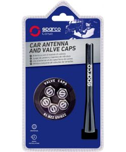 Antenna SPC1417 con viti e tappi valvola pneumatici in alluminio