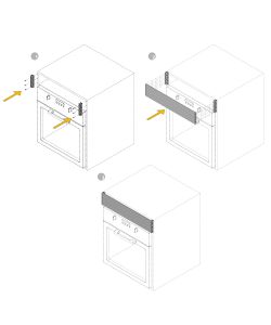 Griglia di ventilazione per forno, modulo 600 mm, Tecnoplastica e  Alluminio, Anodizzato opaco