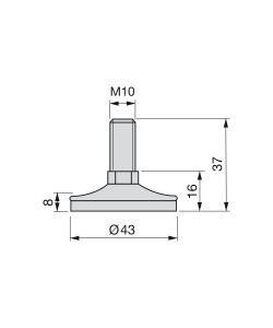 EMUCA - 2020905 Piedino A Vite Regolabili Per Mobili, Zincato, M10 X 40mm,  Set Di 20 Pezzi - ePrice