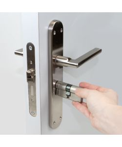 Emuca Cilindro serratura sicurezza profilo europeo per porta, 30x30 mm 5 sets
