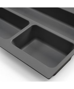 Portaposate Optima per cassetto da cucina Vertex/Concept 500, modulo 450 mm, Spalle 16mm, Plastica, grigio antracite